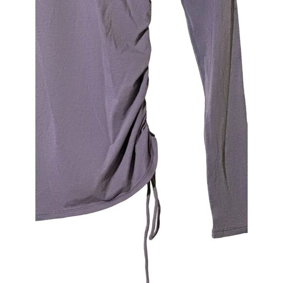 Lululemon Scrunch Side Purple Long Sleeve Scoop Neck Pullover Top 2 - Picture 4 of 7
